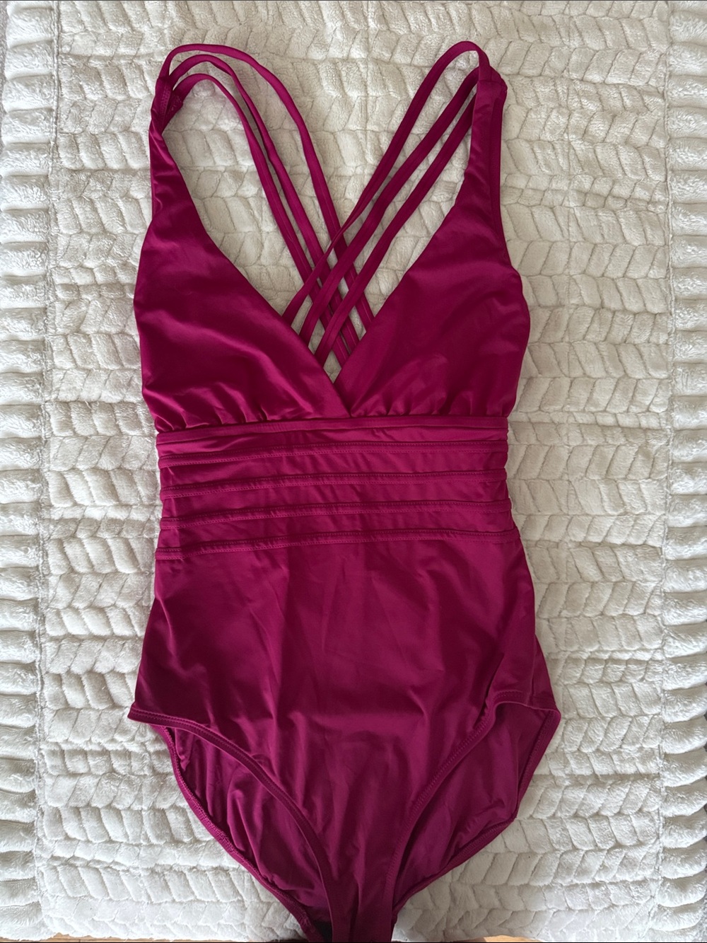 La Blanca Deep Magenta One-Piece Swimsuit